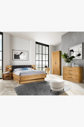 Schlafzimmer Set Eiche massiv geölt FSC Holz Texas